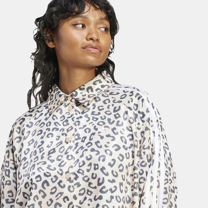 adidas Originals Women's Leopard Luxe Shirt Beige adidas Originals Women's Leopard Luxe Shirt Beige image number 3