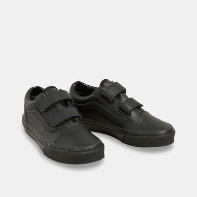 Vans Kids' Kids Old Skool V Classic Tumble Unisex Shoes (Younger Kids) Black