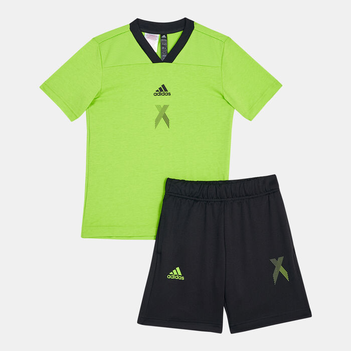 adidas Kids' Football-Inspired X Summer Set Green adidas Kids' Football-Inspired X Summer Set Green image number 0