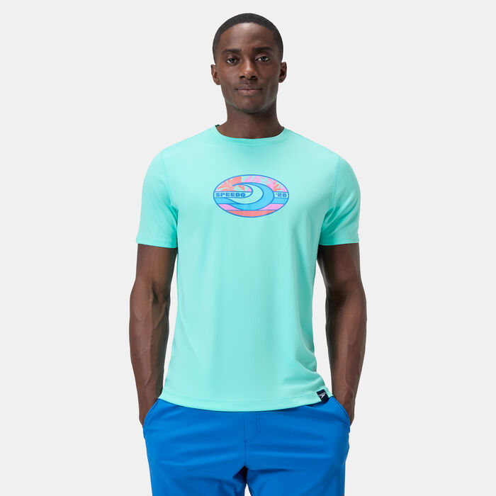 Speedo Men's Graphic Swimming T-Shirt Blue Speedo Men's Graphic Swimming T-Shirt Blue image number 0