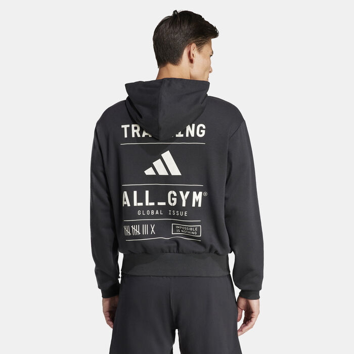 adidas Men's All-Gym Category Pump Hoodie Black image number 1