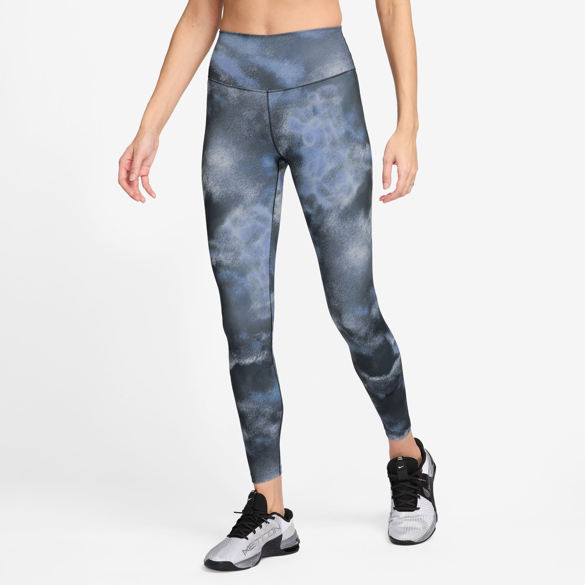 Women s One High Waisted Printed Leggings Blue Nike in KSA SSS