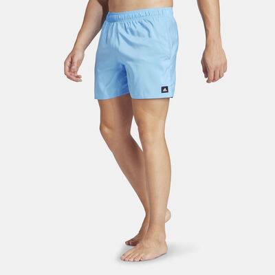adidas Men's Solid CLX Swim Shorts Blue
