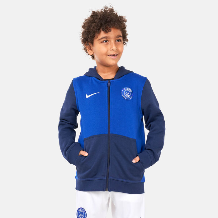 Nike Kids’ Paris Saint-Germain Club Fleece Hoodie - 2022/23 (Older Kids) Blue Nike Kids’ Paris Saint-Germain Club Fleece Hoodie - 2022/23 (Older Kids) Blue image number 0