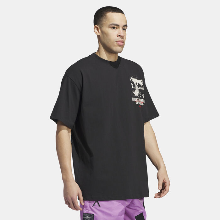adidas Men's A.E. Graphic T-Shirt Black adidas Men's A.E. Graphic T-Shirt Black image number 2
