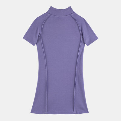 Nike Kids' Mock Neck Rib Dress Purple Nike Kids' Mock Neck Rib Dress Purple