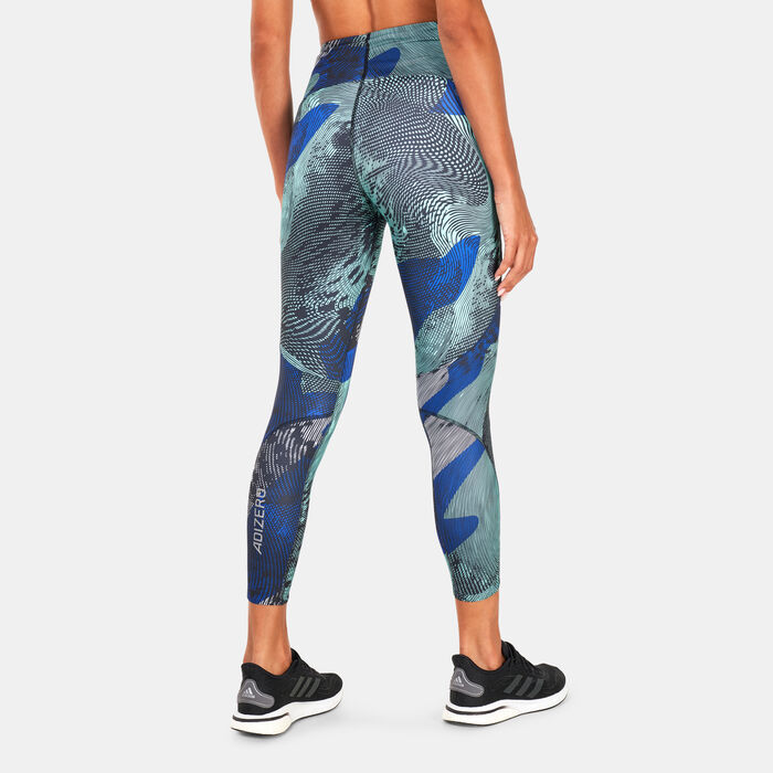 adidas Women's Adizero Allover Leggings Multi-Color image number 1