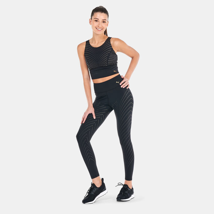 PUMA Women's FOREVER Luxe Graphic Training Sports Bra Black PUMA Women's FOREVER Luxe Graphic Training Sports Bra Black image number 2