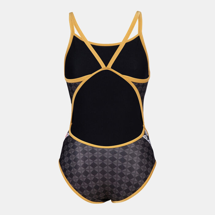 Arena Women's 50th Diamond Back One-Piece Swimsuit Black Arena Women's 50th Diamond Back One-Piece Swimsuit Black image number 1