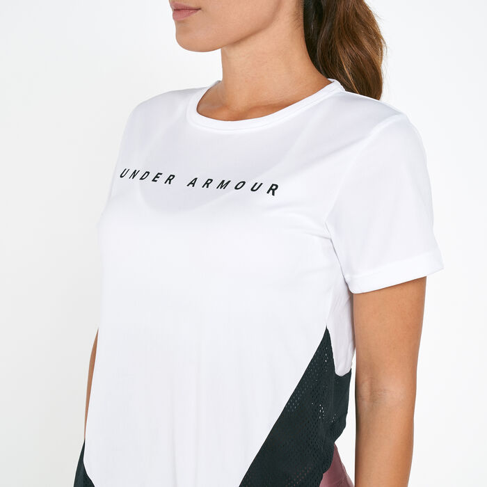 Women's HeatGear® Sport Mesh Panel T-Shirt