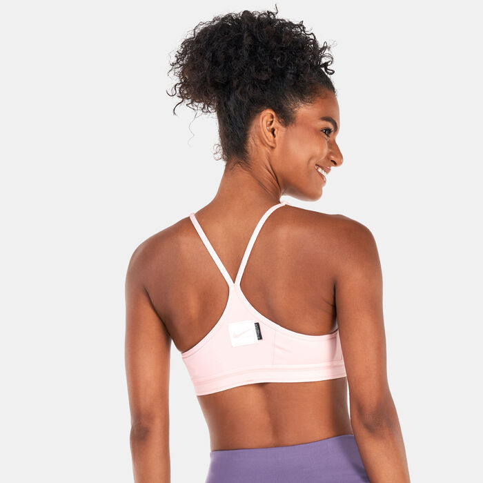 Nike Women's Dri-FIT Indy Padded Graphic Sports Bra Pink image number 1
