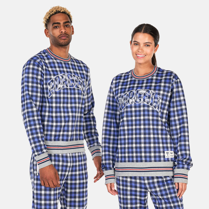 Converse X Todd Snyder Pullover Plaid Sweatshirt Blue Converse X Todd Snyder Pullover Plaid Sweatshirt Blue image number 0