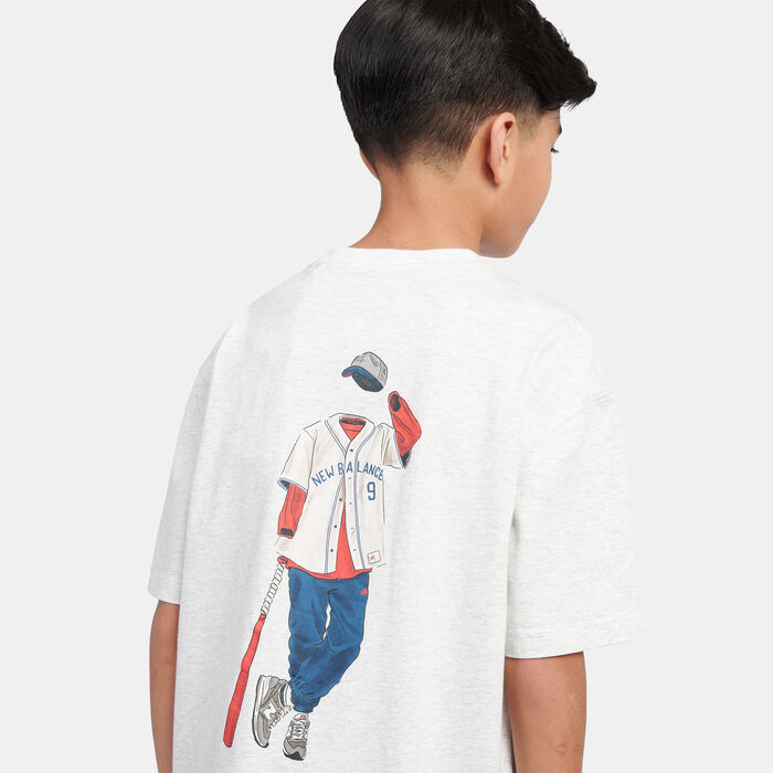New Balance Kids' Graphic T-Shirt Grey New Balance Kids' Graphic T-Shirt Grey image number 4
