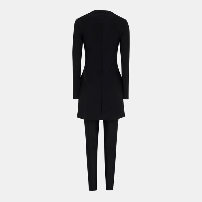 Nike Swim Women's Victory Swimming Tunic And Leggings Set Black Nike Swim Women's Victory Swimming Tunic And Leggings Set Black image number 1