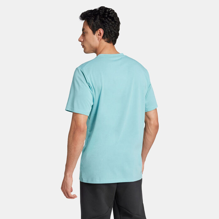 adidas Men's Train Essentials Comfort Training T-Shirt Blue adidas Men's Train Essentials Comfort Training T-Shirt Blue image number 1