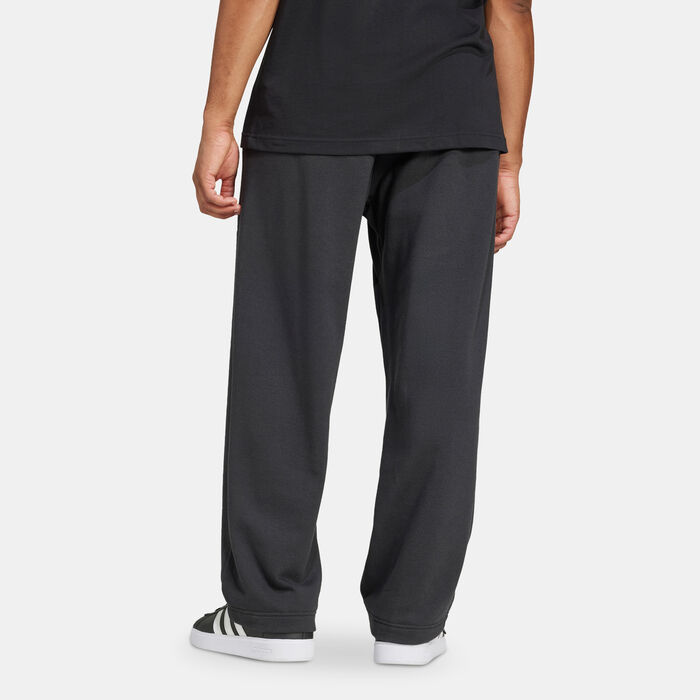 adidas Men's Essentials Logo Wide-Leg Joggers Black adidas Men's Essentials Logo Wide-Leg Joggers Black image number 1