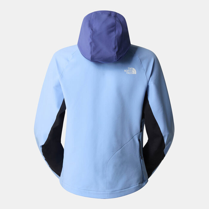 The North Face Women's Athletic Outdoor Softshell Hoodie Blue The North Face Women's Athletic Outdoor Softshell Hoodie Blue image number 1
