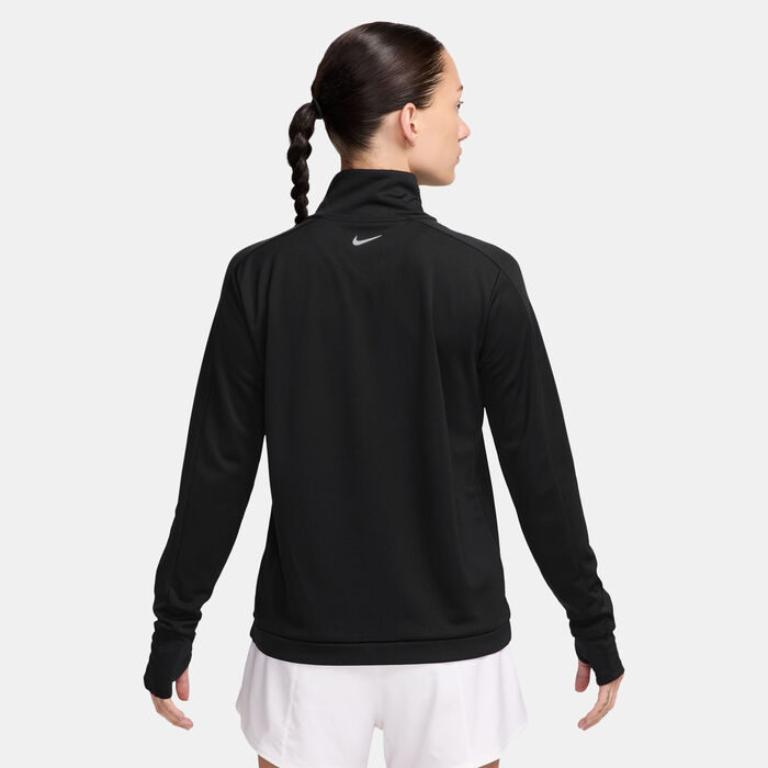 Nike Women's Swoosh Dri-FIT 1/2-Zip Mid Layer Running Top Black Nike Women's Swoosh Dri-FIT 1/2-Zip Mid Layer Running Top Black image number 1