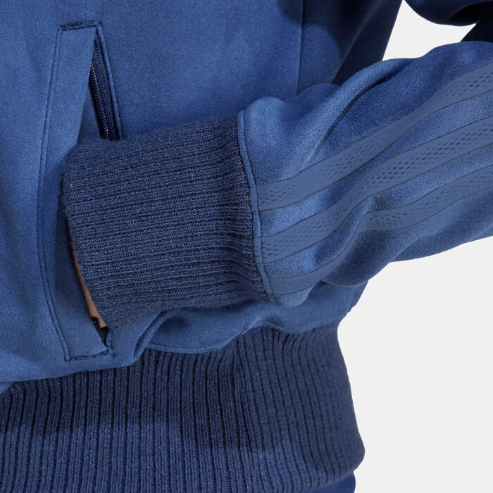 adidas Originals Women's Suede The First Track Jacket Blue image number 4