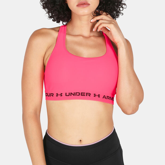 Under Armour Women's Armour Medium-Support Training Sports Bra Pink Under Armour Women's Armour Medium-Support Training Sports Bra Pink image number 3