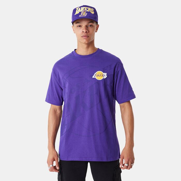 New Era Men's Los Angeles Lakers NBA Logo T-Shirt Purple New Era Men's Los Angeles Lakers NBA Logo T-Shirt Purple image number 0