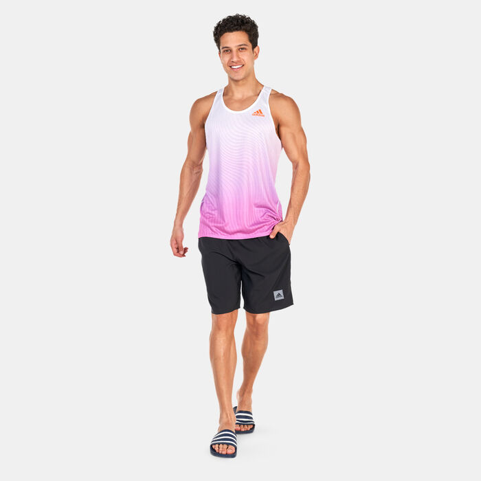 adidas Men's Classic-Length Solid Swim Shorts Black adidas Men's Classic-Length Solid Swim Shorts Black image number 2