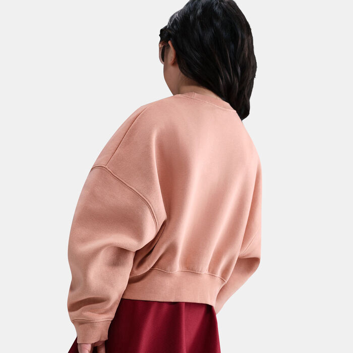 Nike Kids' Sportswear Trend Fleece Cropped Hoodie Pink Nike Kids' Sportswear Trend Fleece Cropped Hoodie Pink image number 4