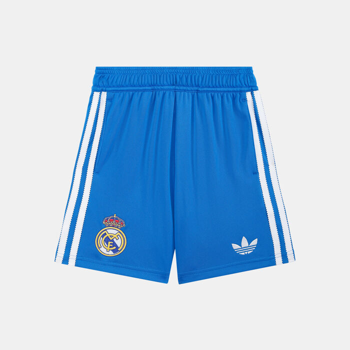 adidas Kids' Real Madrid 25/26 3rd Replica Football Shorts Blue adidas Kids' Real Madrid 25/26 3rd Replica Football Shorts Blue image number 0