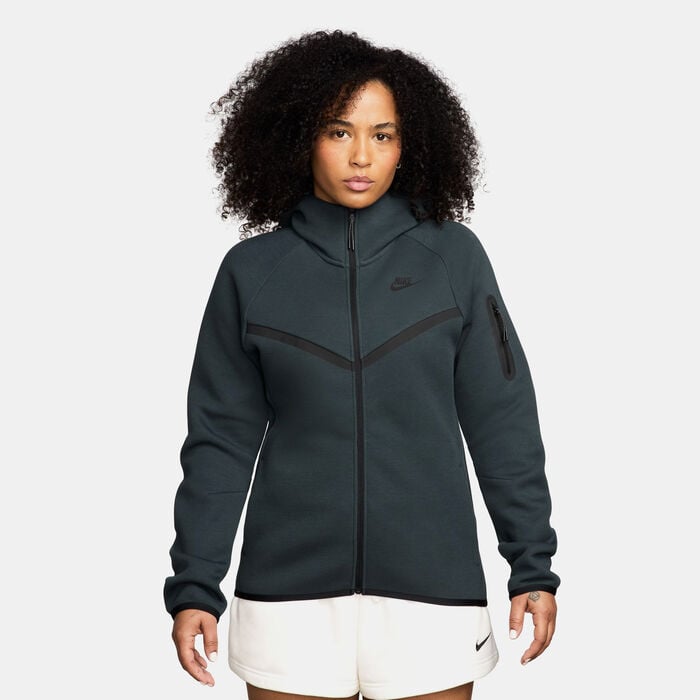 Nike Women's Sportswear Tech Fleece Windrunner Full-Zip Hoodie Green Nike Women's Sportswear Tech Fleece Windrunner Full-Zip Hoodie Green image number 0