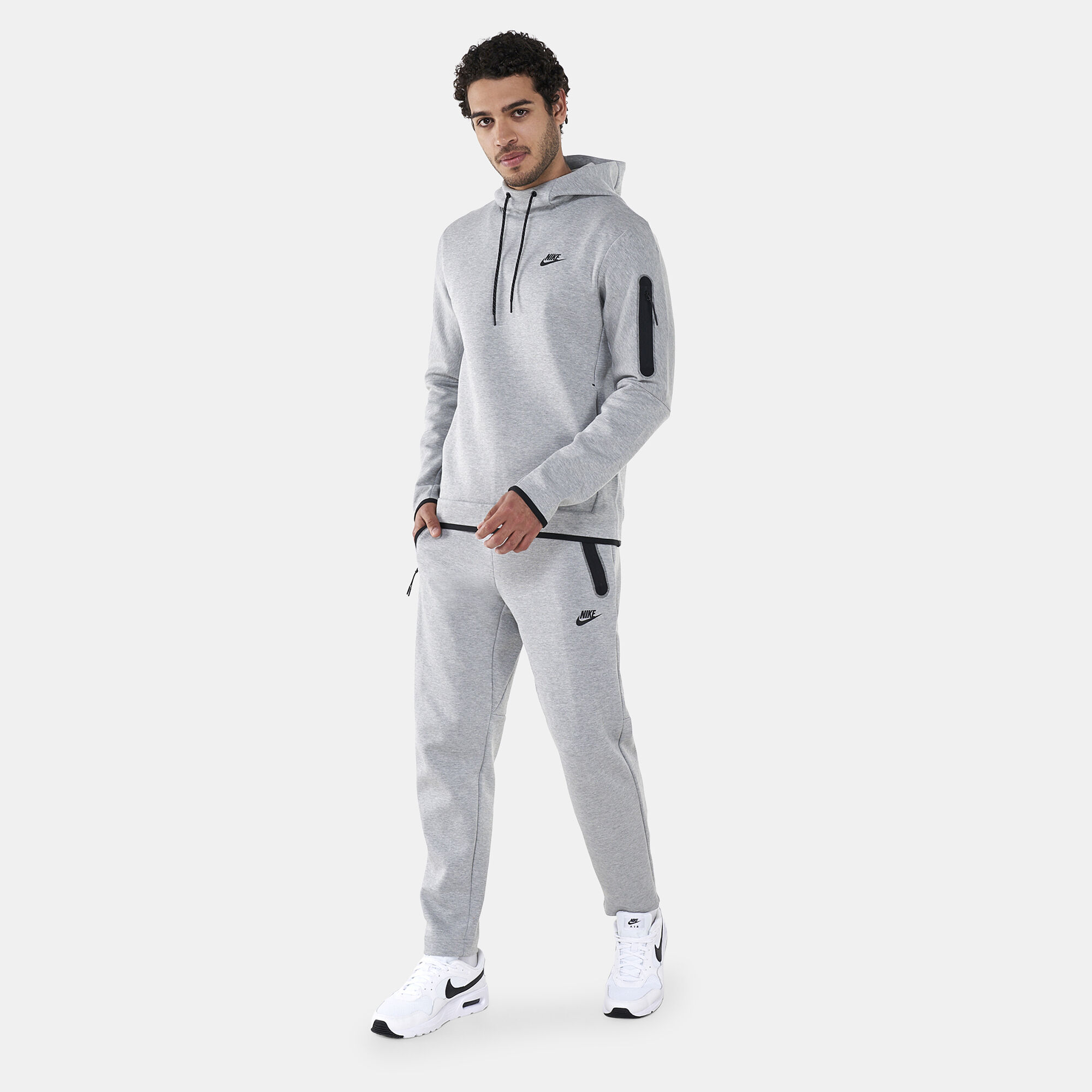Nike tech fleece tracksuit mens 2025 grey