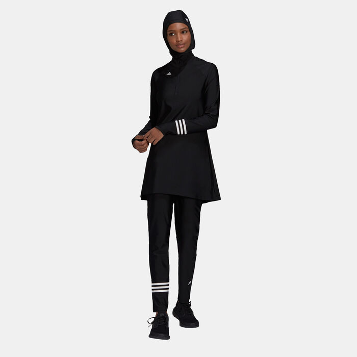 adidas Women's 3-Stripes Swimming Top Black adidas Women's 3-Stripes Swimming Top Black image number 4