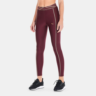 PUMA Women's Deco Glam High-Waist Leggings Red