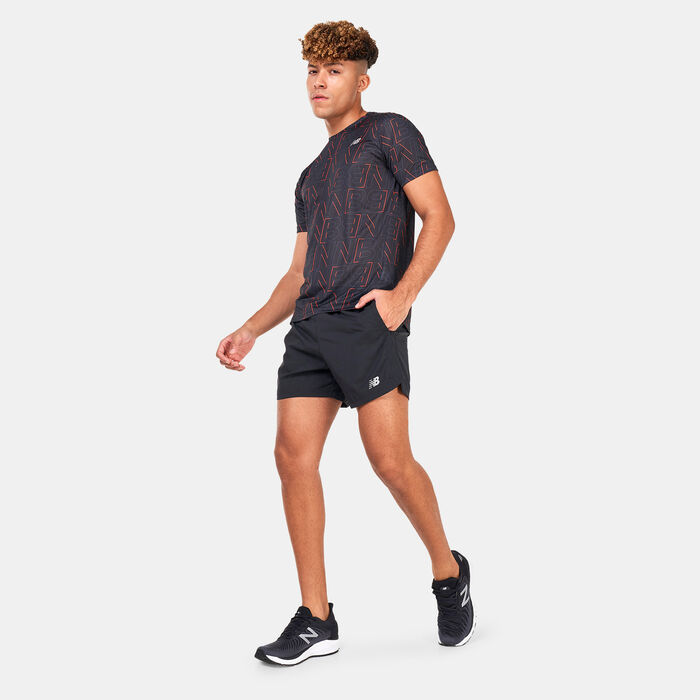 New Balance Men's Accelerate Training Shorts Black New Balance Men's Accelerate Training Shorts Black image number 2