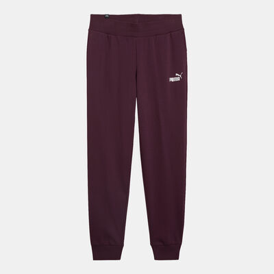 PUMA Women's Essentials+ Metallic Logo Sweatpants Red