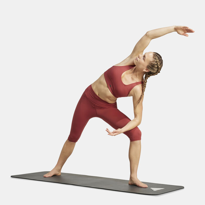 adidas Women's All Me Luxe Medium-Support Training Sports Bra Orange image number 2