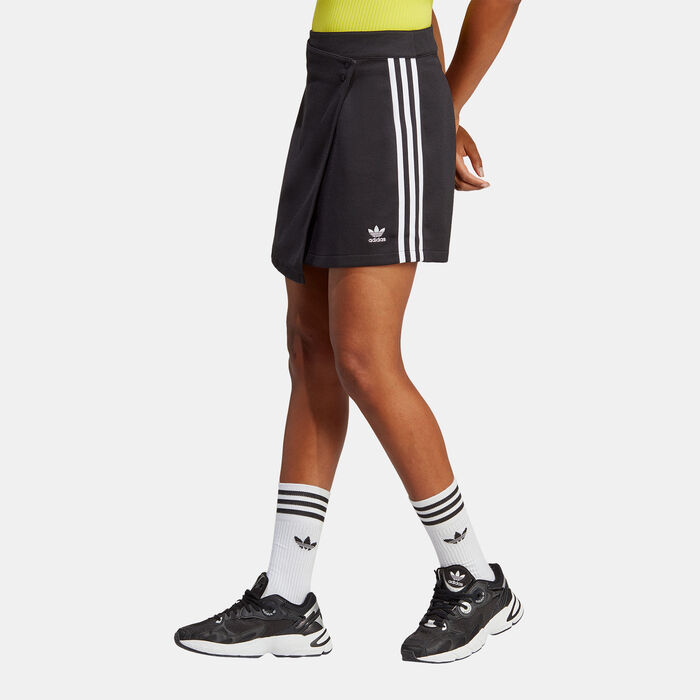 adidas Originals Women's Adicolor Classics 3-Stripes Short Wrapping Skirt Black adidas Originals Women's Adicolor Classics 3-Stripes Short Wrapping Skirt Black image number 0
