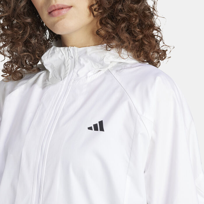 adidas Women's WIND.RDY Hyperglam Windbreaker Jacket White adidas Women's WIND.RDY Hyperglam Windbreaker Jacket White image number 3