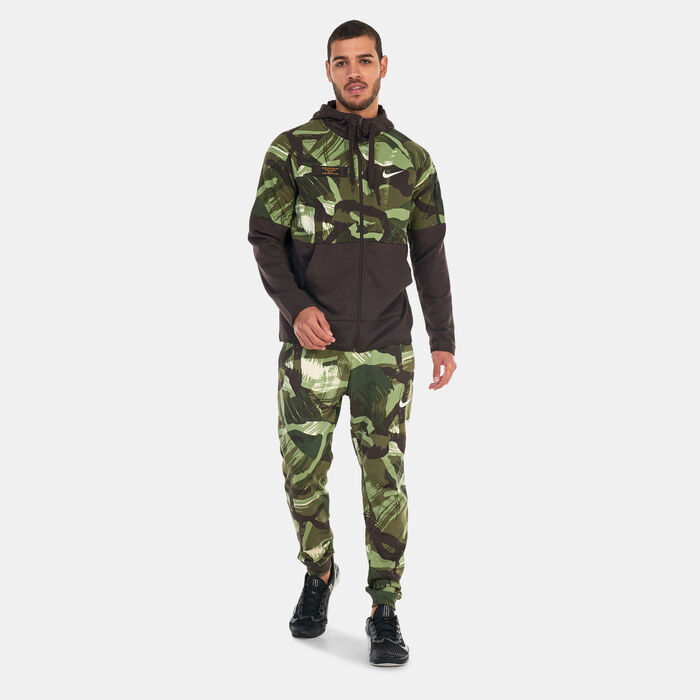 erwt huis steno Nike Men's Dri-FIT Fleece Full-Zip Camo Fitness Hoodie 3 in KSA | SSS
