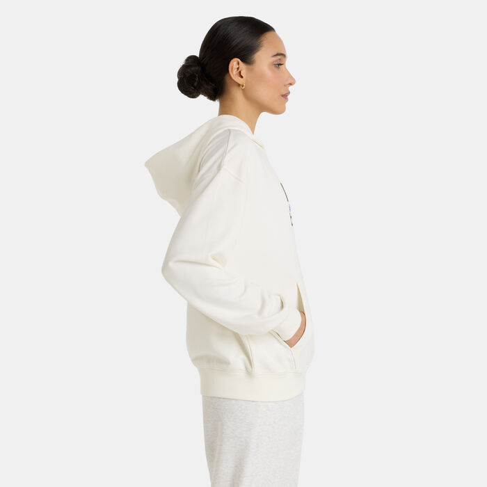New Balance Women's Sport Graphic French Terry Hoodie White New Balance Women's Sport Graphic French Terry Hoodie White image number 2
