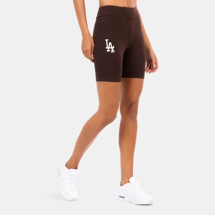 New Era Women's MLB Los Angeles Dodgers Bike Shorts Brown New Era Women's MLB Los Angeles Dodgers Bike Shorts Brown image number 0