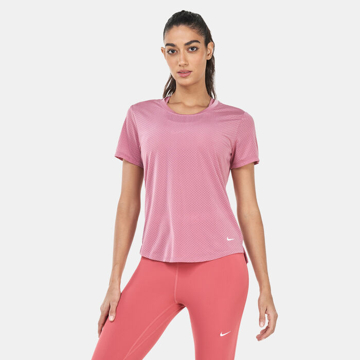 Nike Women's Dri-FIT One Breathe Training T-Shirt Pink Nike Women's Dri-FIT One Breathe Training T-Shirt Pink image number 0