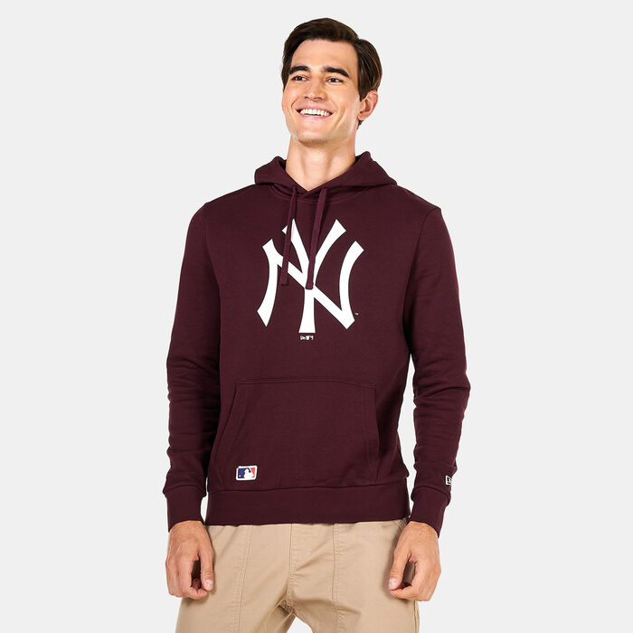 New Era Men's New York Yankees Team Logo Hoodie Purple image number 0
