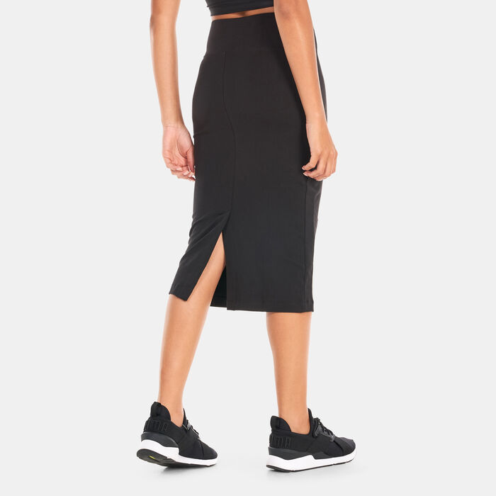 PUMA Women's T7 Long Skirt Black image number 1