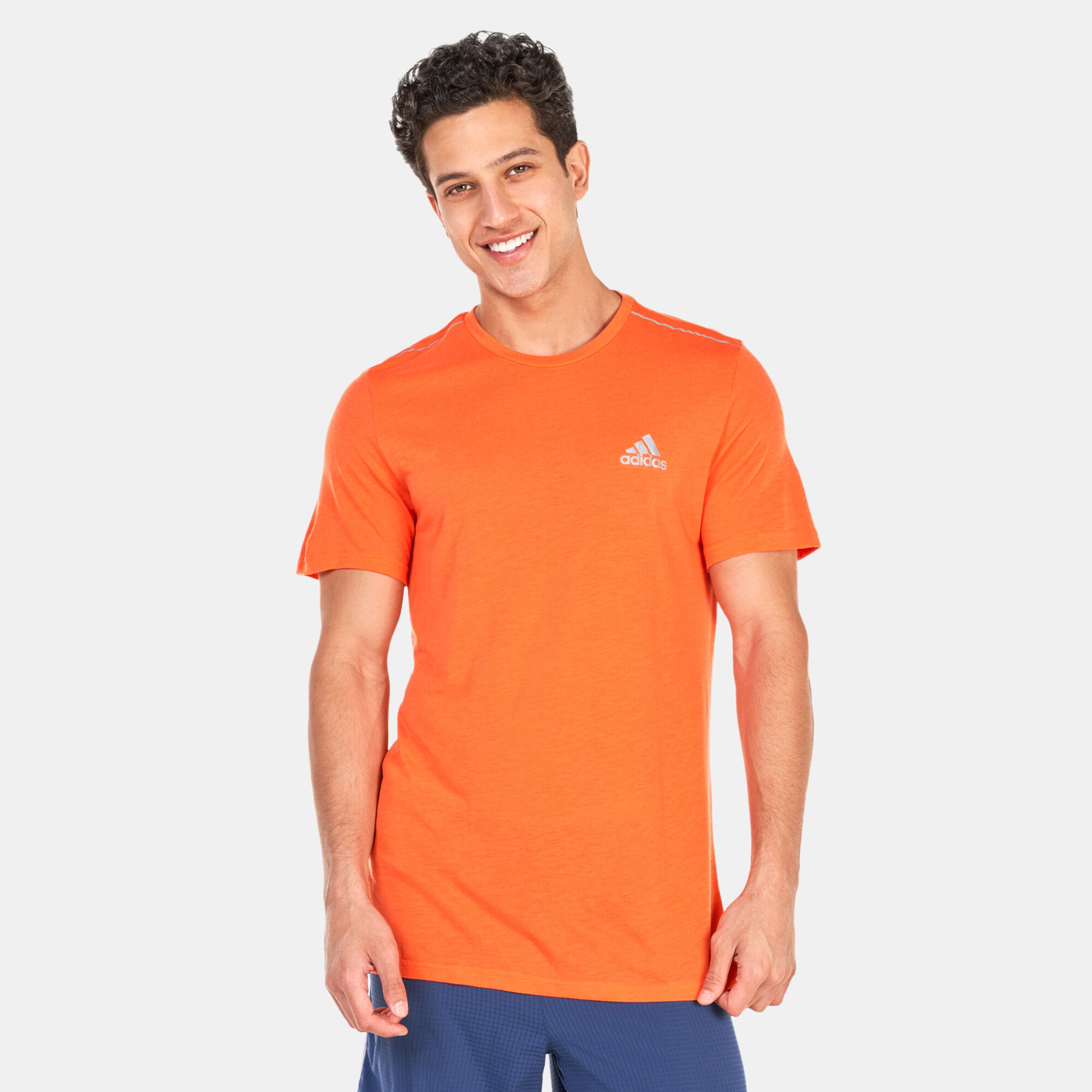 Mens orange adidas t shirt shop