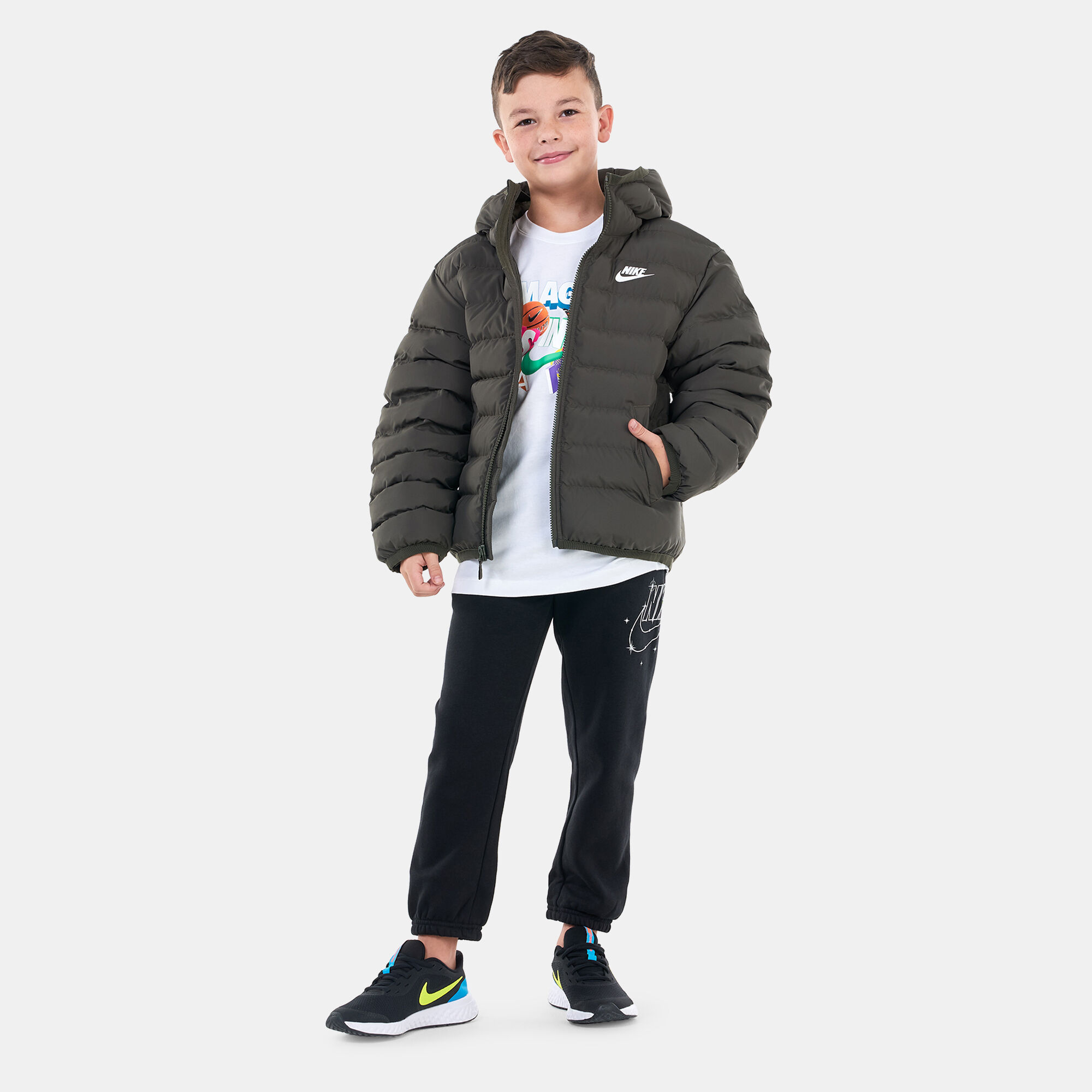 Nike sportswear colour block lightweight jacket junior top