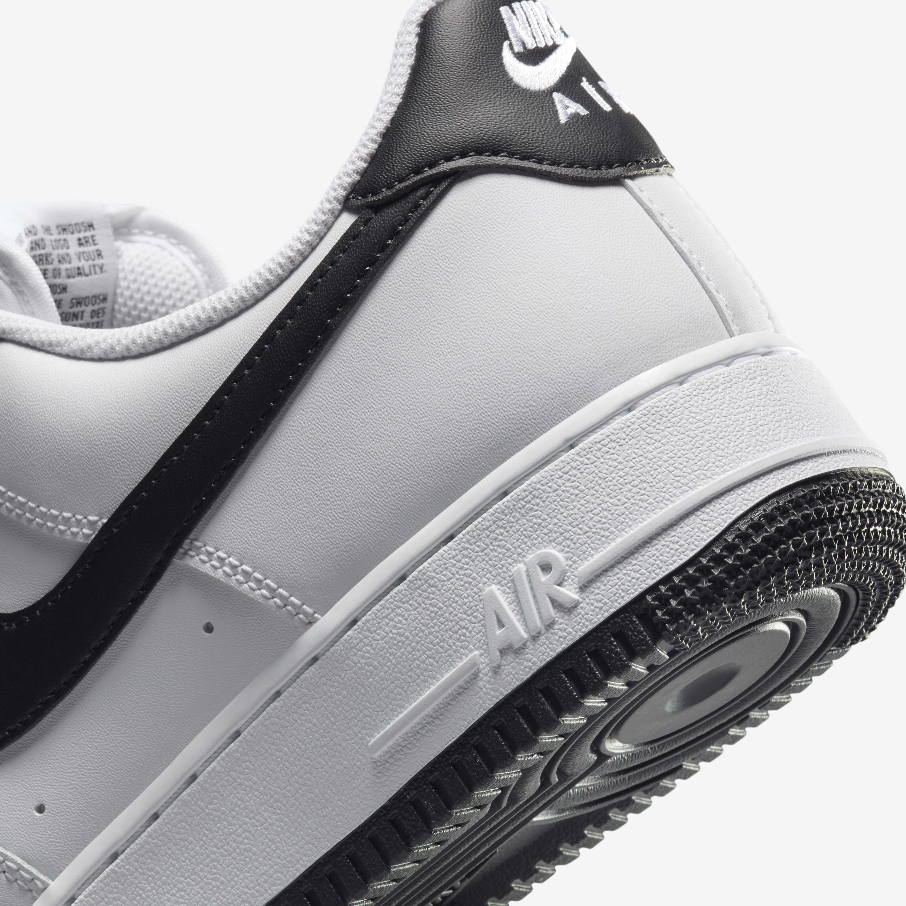 Nike air force 1 7 trainers black black white f hot sale
