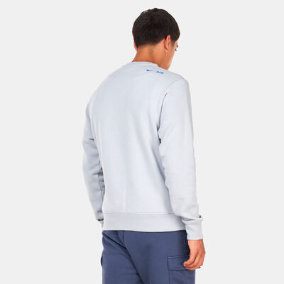 Nike Men's Sportwear Printed Crew Sweatshirt Grey