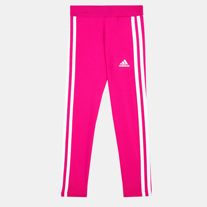 adidas Kids' Designed To Move 3-Stripe Leggings Pink image number 0