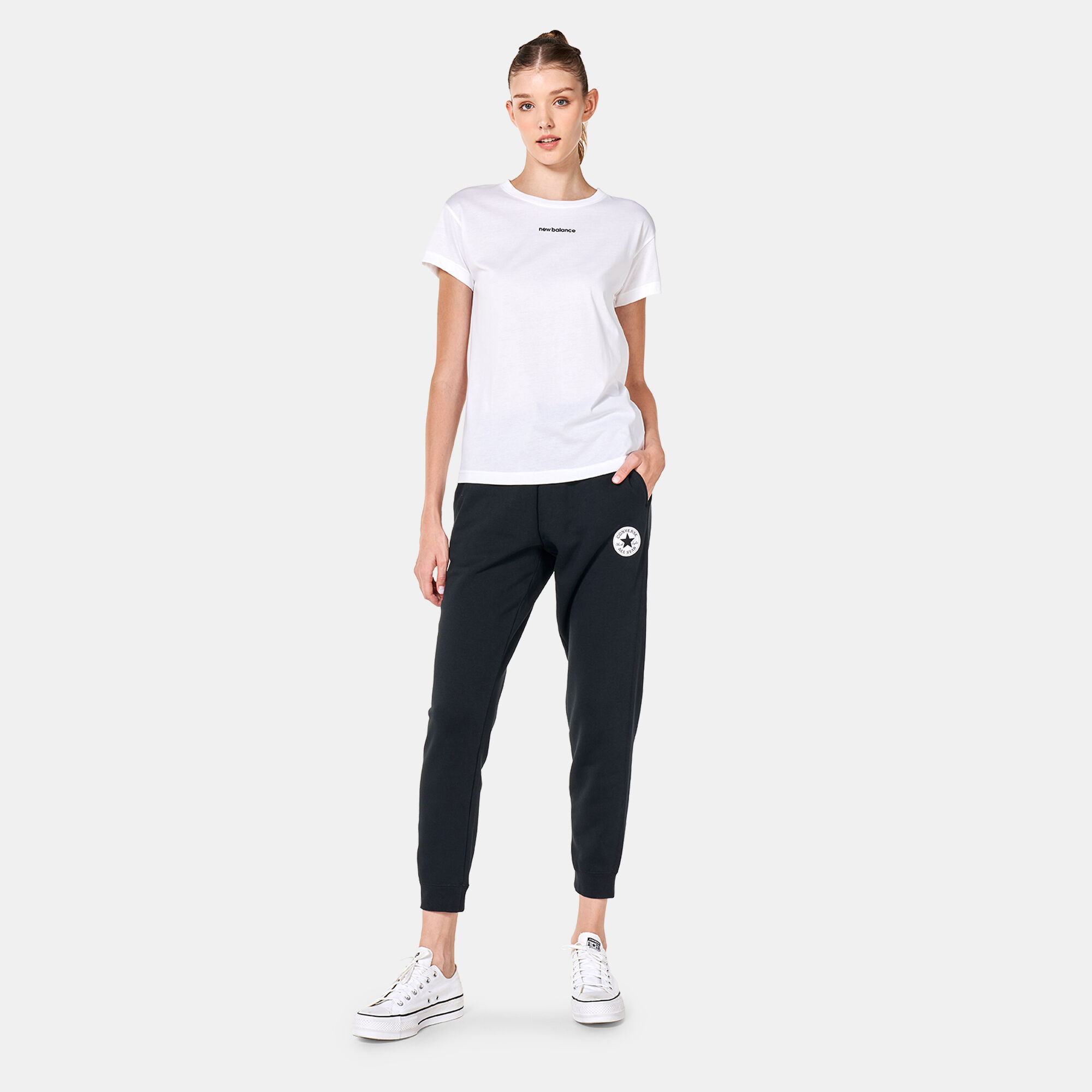 Chuck Taylor All Star Logo Sweatpants Black Converse in KSA SSS