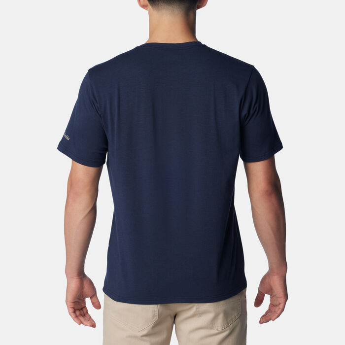 Columbia Men's Sun Trek™ Short Sleeve Graphic T-Shirt Blue Columbia Men's Sun Trek™ Short Sleeve Graphic T-Shirt Blue image number 1